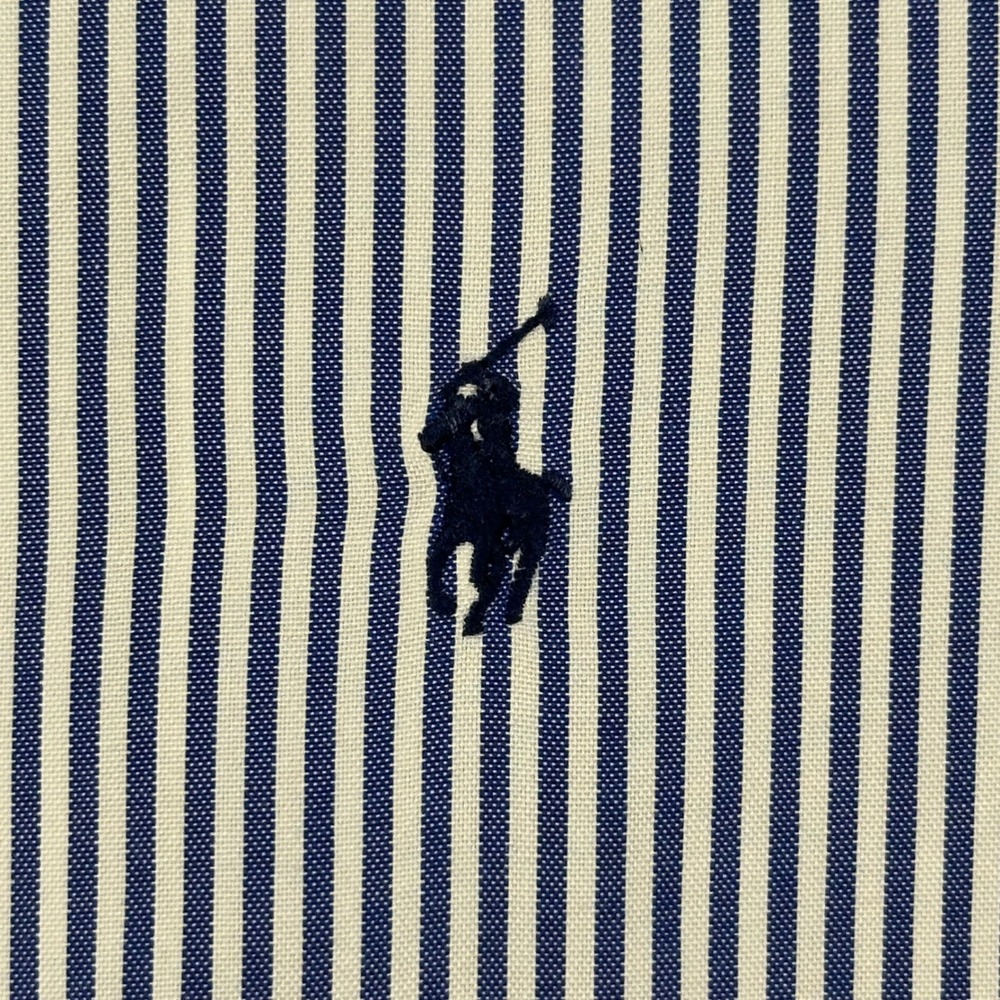 Polo Ralph Lauren Oxford Dress Shirt Men 16.5 32/33 Classic Fit Blue Striped - Picture 5 of 13